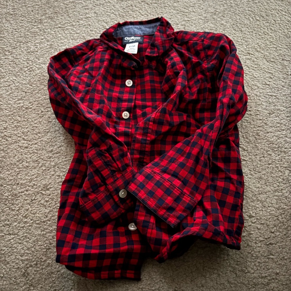 OshKosh B'gosh Red Plaid Kids Shirt